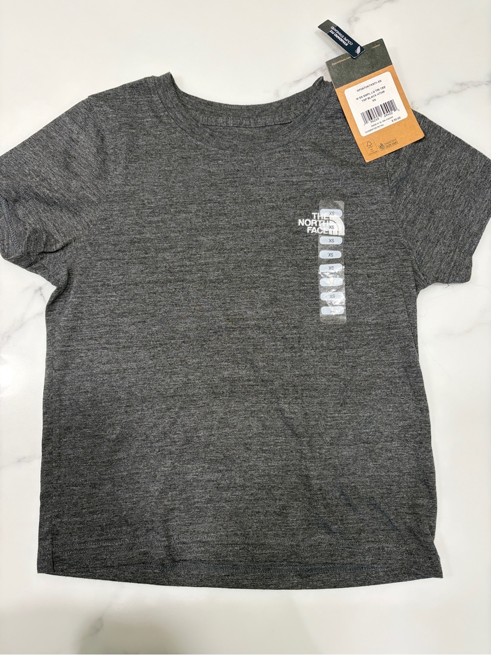 The North Face Gray Crew Neck Short Sleeve Tee